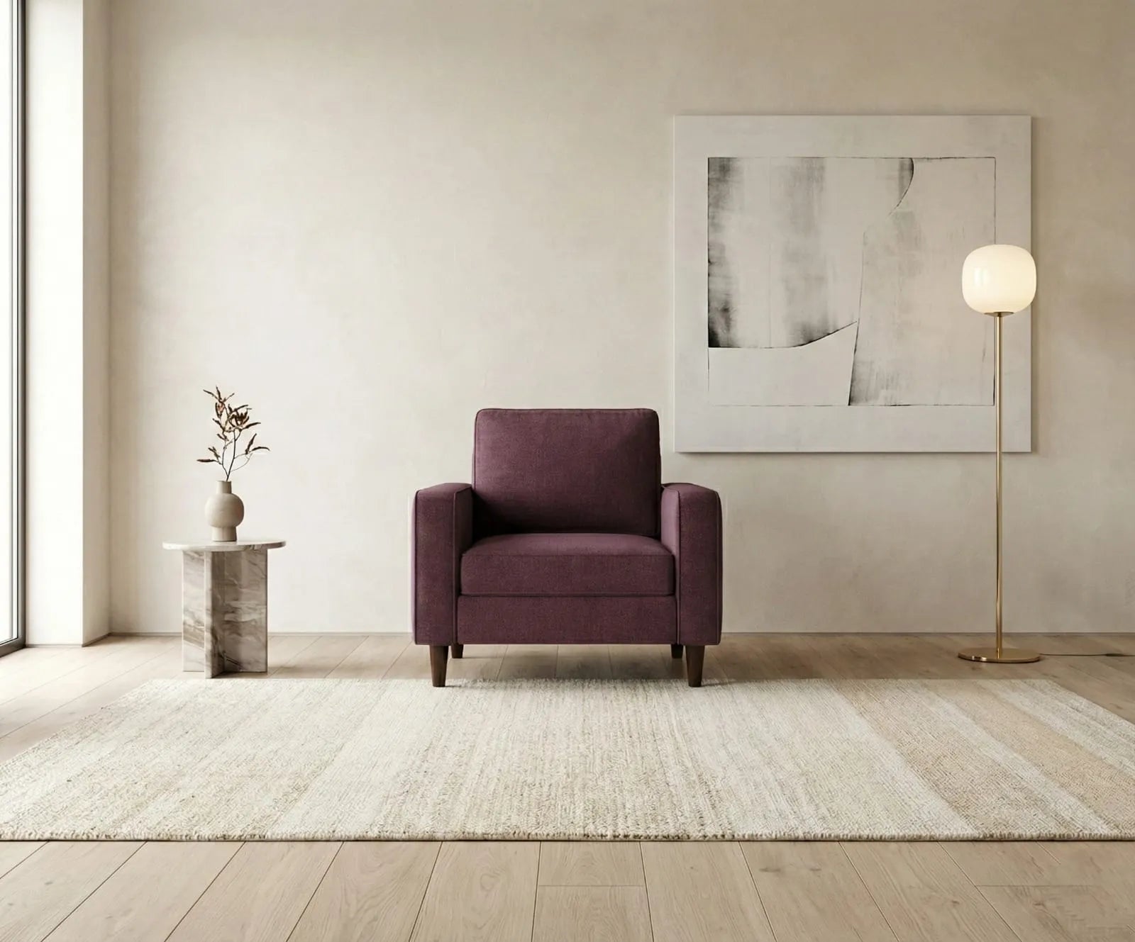 Apollo Sofa Set – Purple | Single, Two & Three Seater