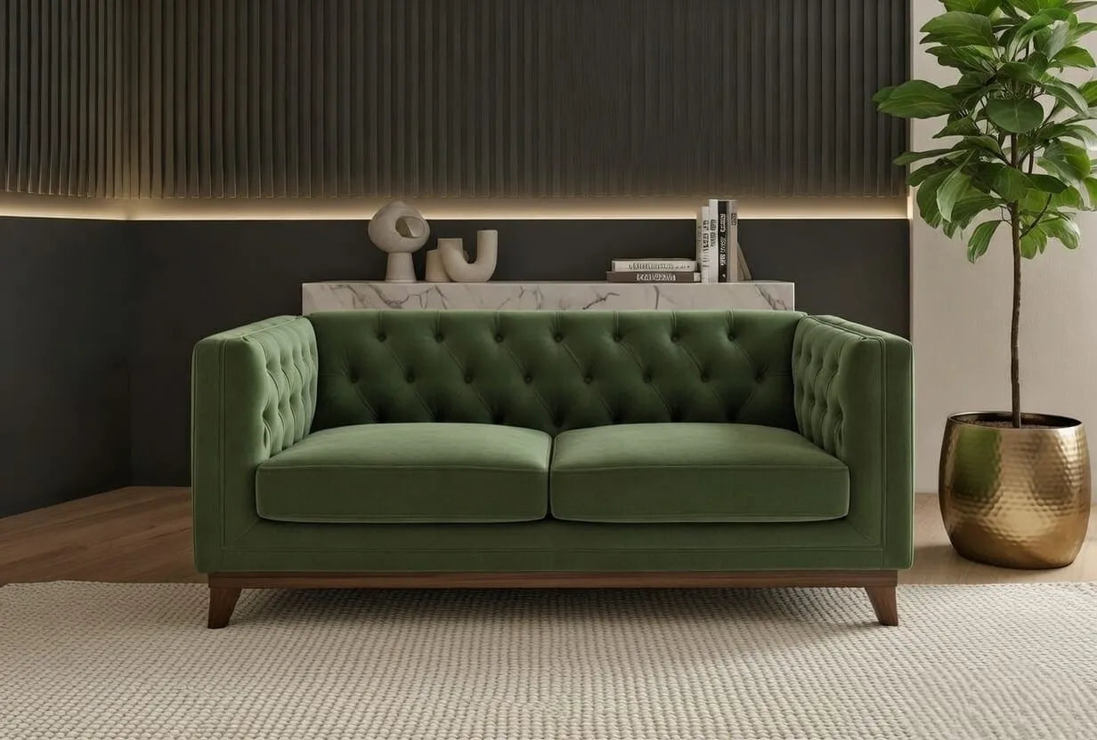 Elite Military Green Sofa Set (3+2) for Modern Living Rooms