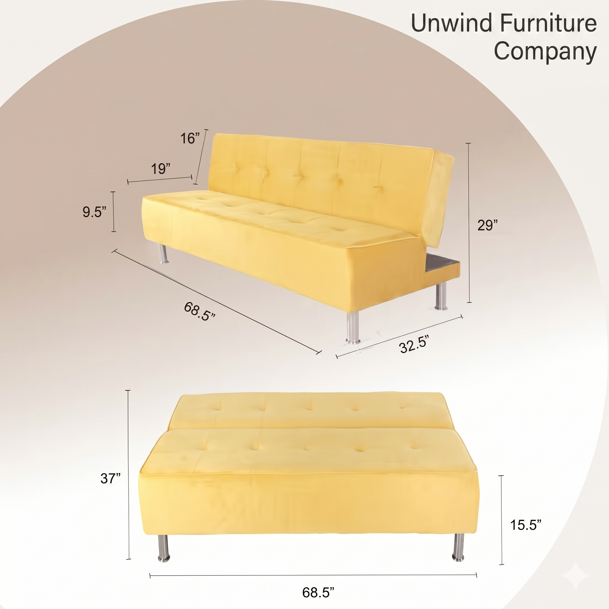 Cyprus 3 Seater Sofa Cum Bed