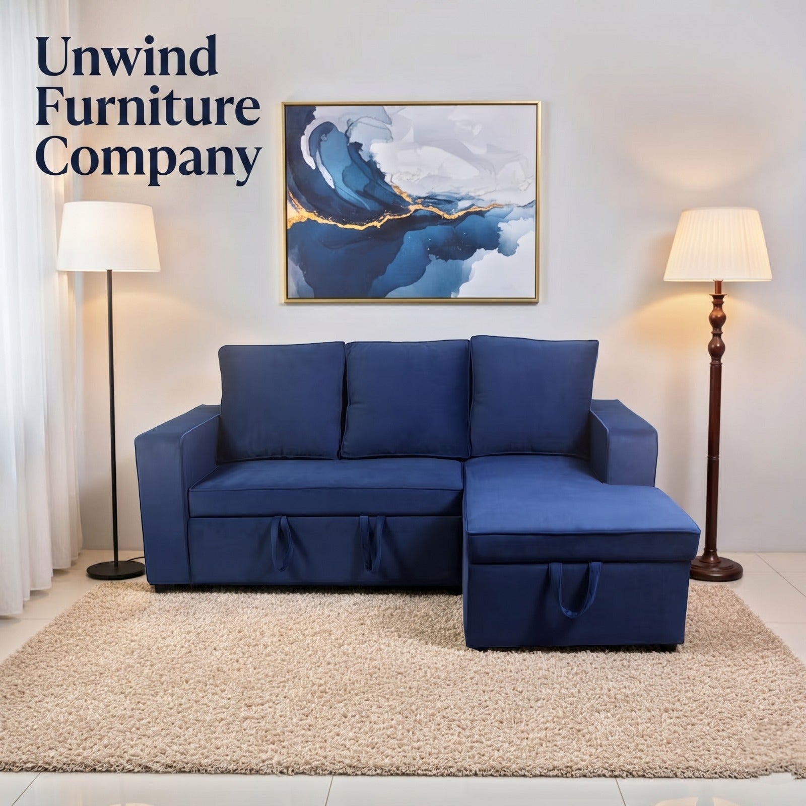 Swindle 2+L Sofa Bed Plus Lounger Plus Storage